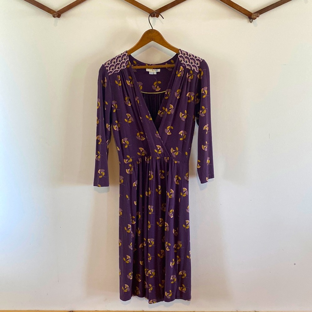 Boden purple knit dress. Great for a nursing mom. Worn a few times.